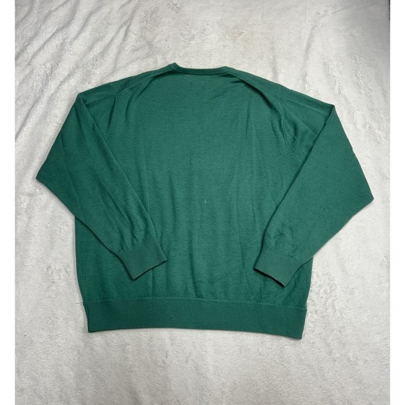 Peter Millar Men's 100% Pure Cashmere Size 2XL Green V-Neck Pullover Sweater - Picture 13 of 14